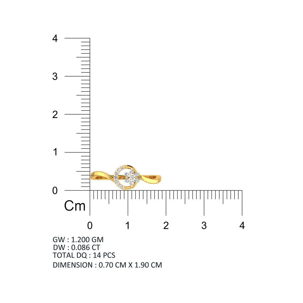Linear Love Gold & Diamond Ring