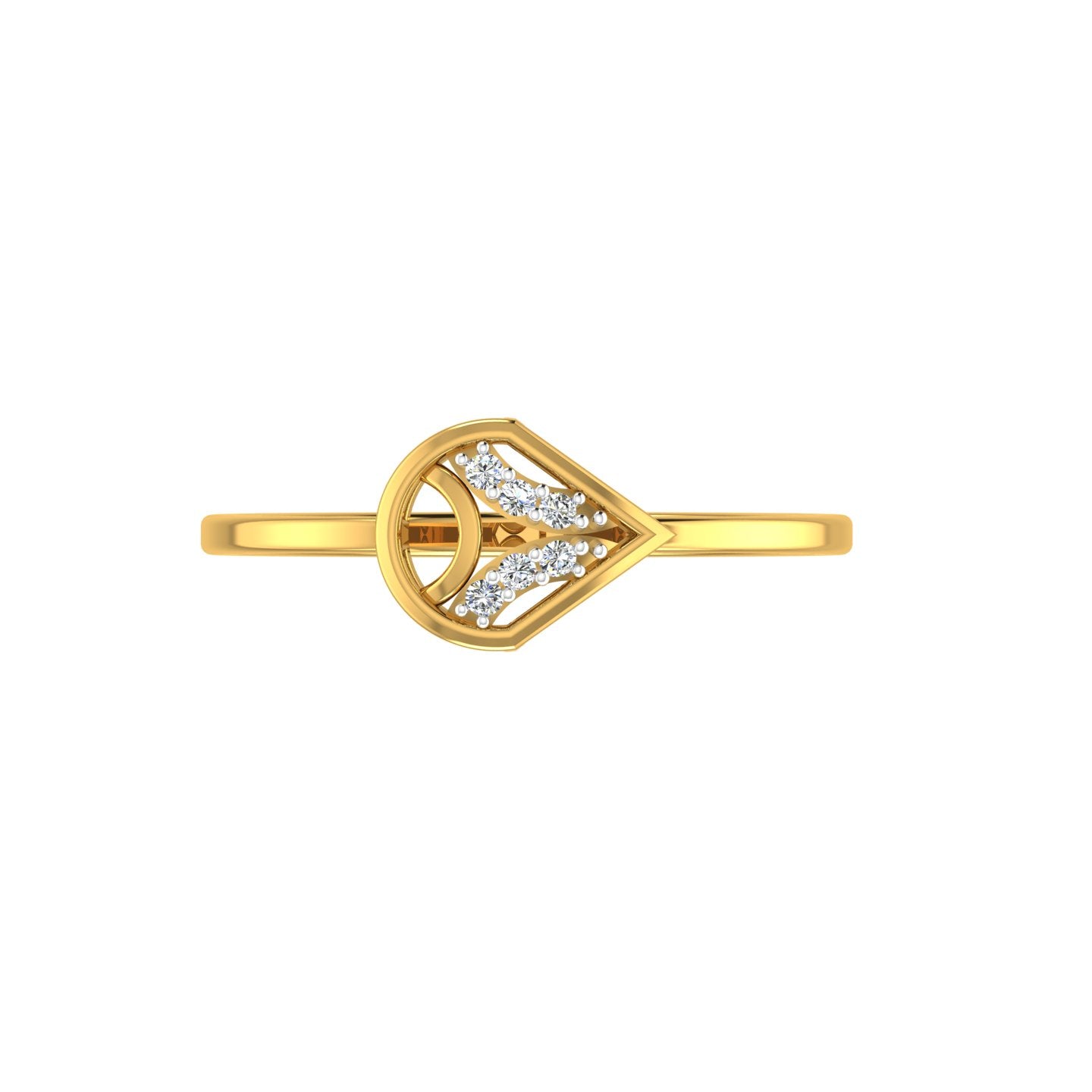 Linear Love Gold & Diamond Ring