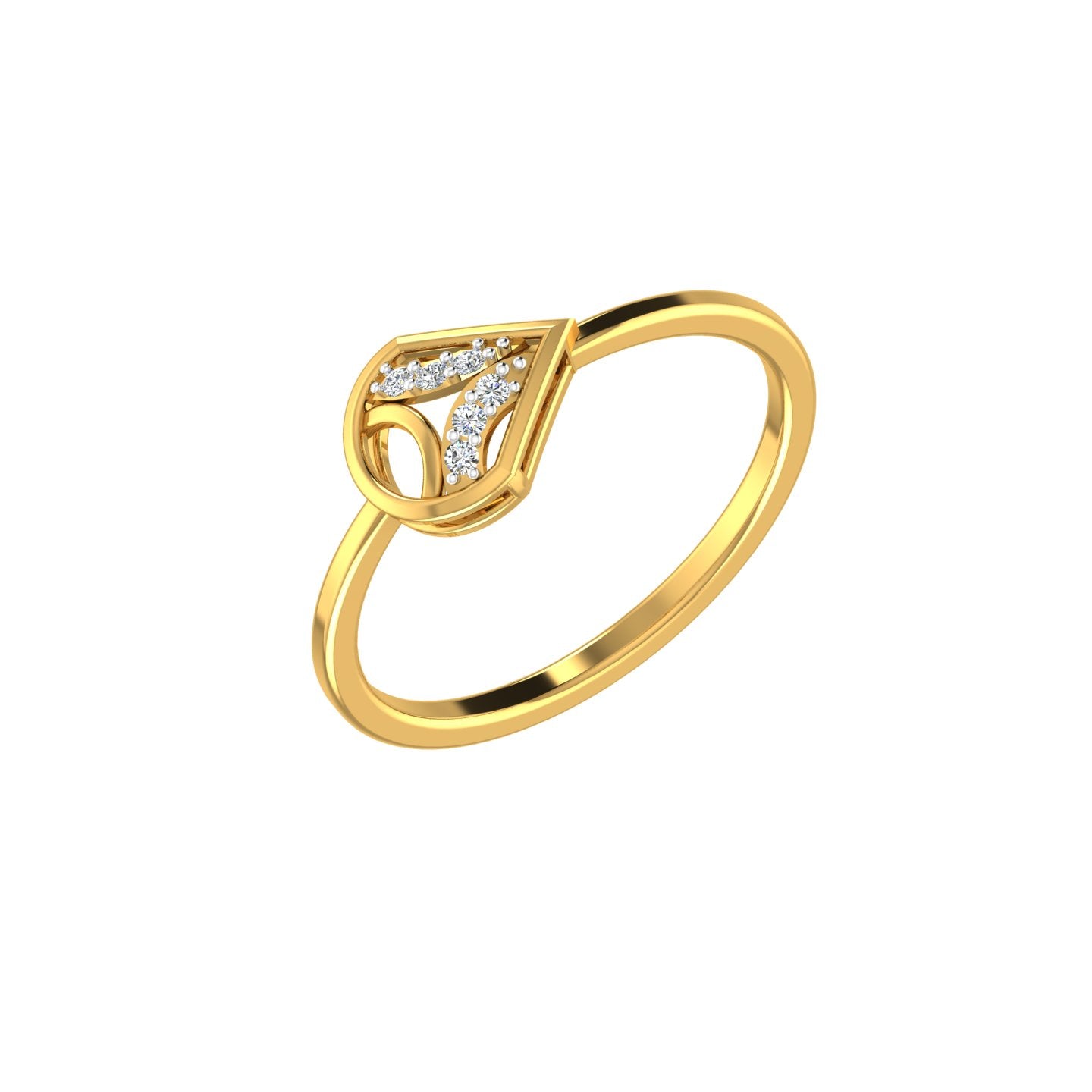 Linear Love Gold & Diamond Ring
