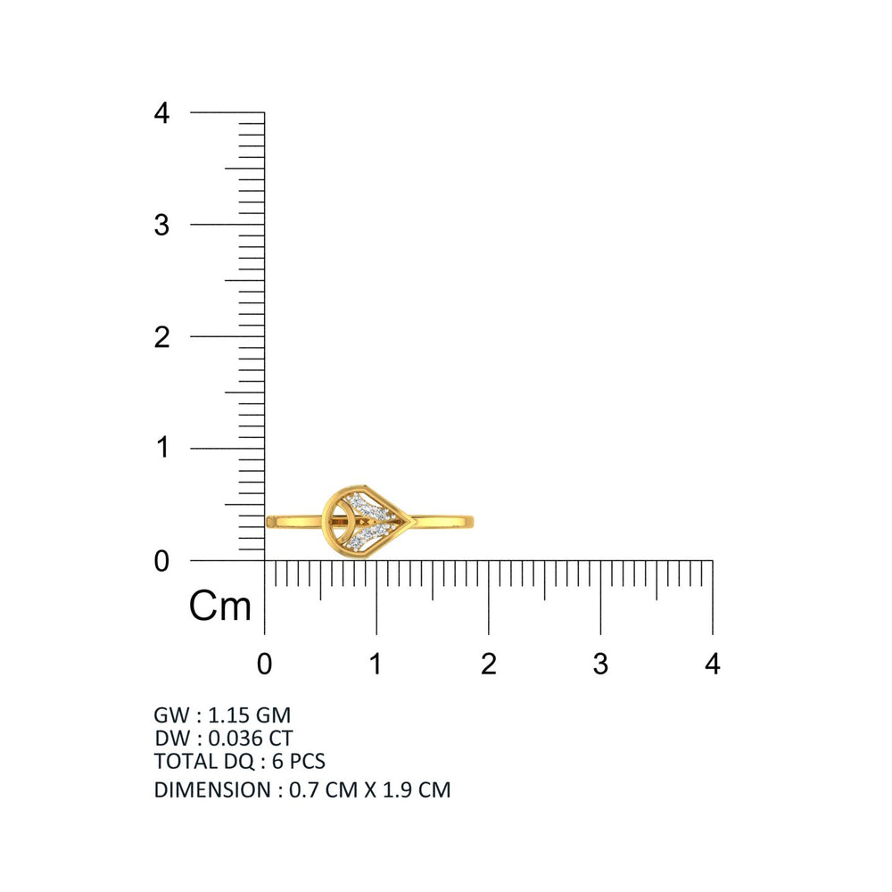 Linear Love Gold & Diamond Ring