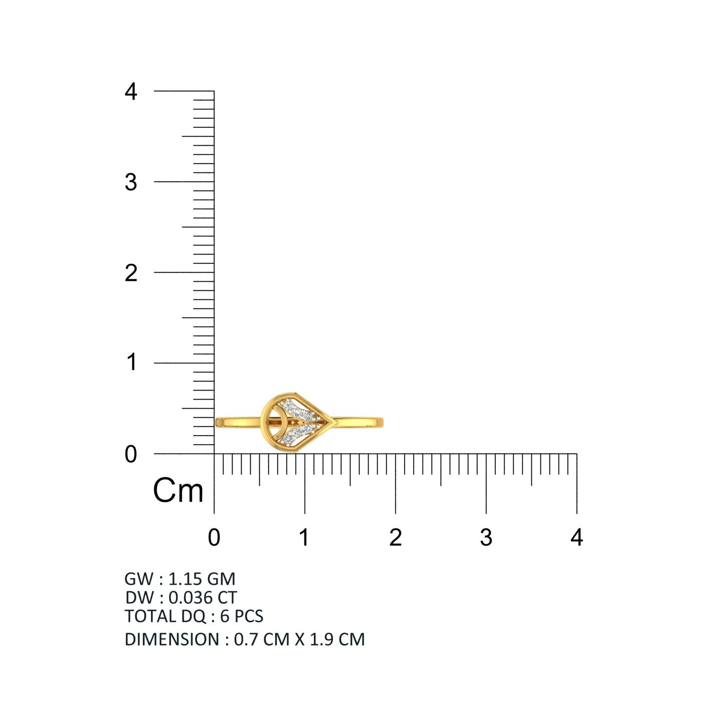 Linear Love Gold & Diamond Ring