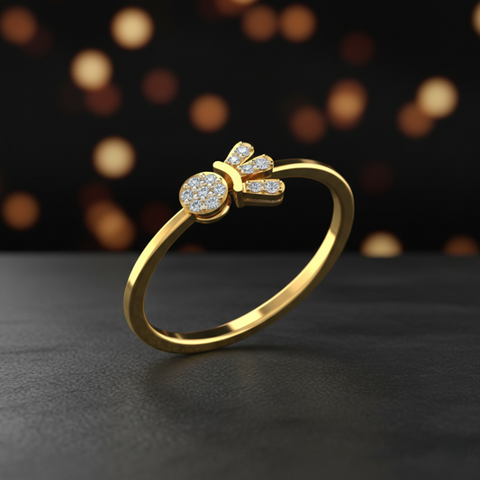 Linear Love Gold & Diamond Ring