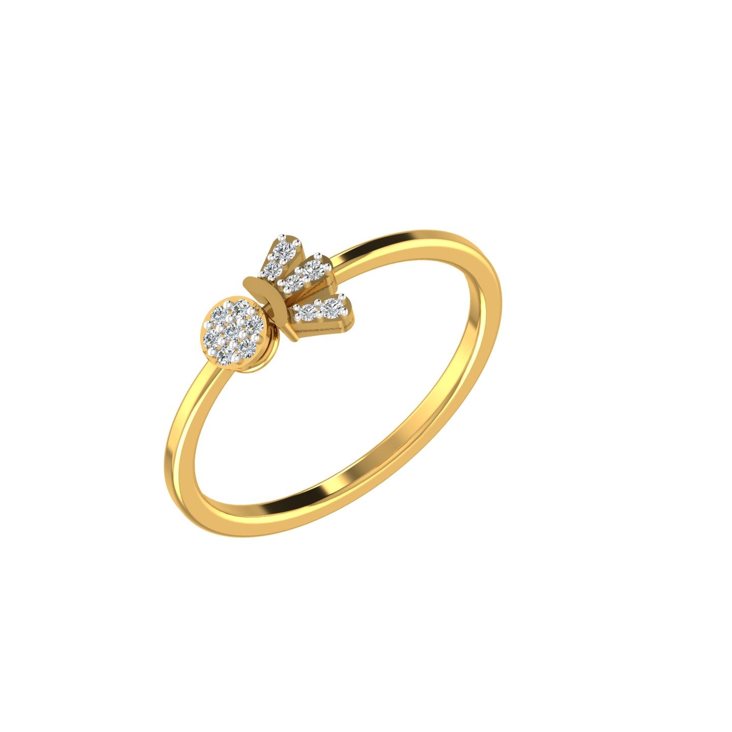 Linear Love Gold & Diamond Ring