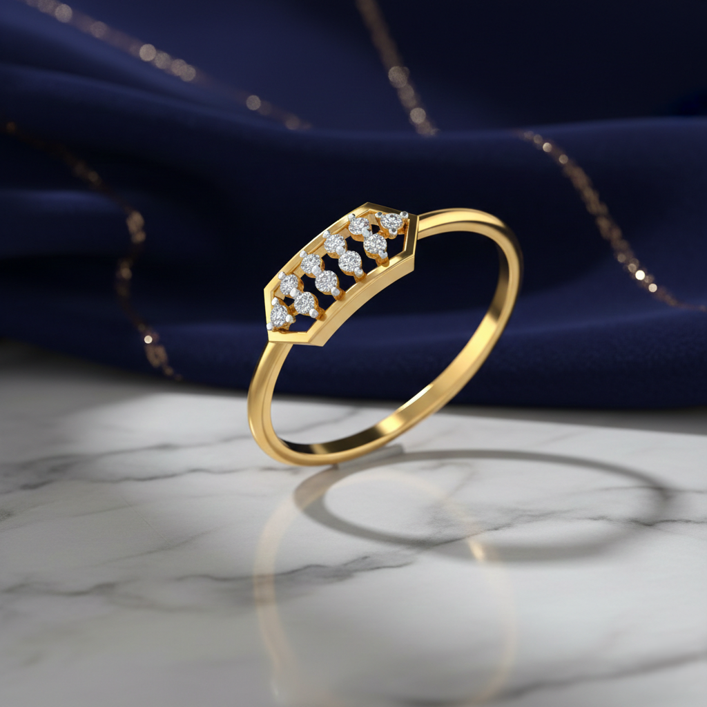 Regal Lattice Diamond Ring