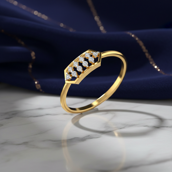 Regal Lattice Diamond Ring