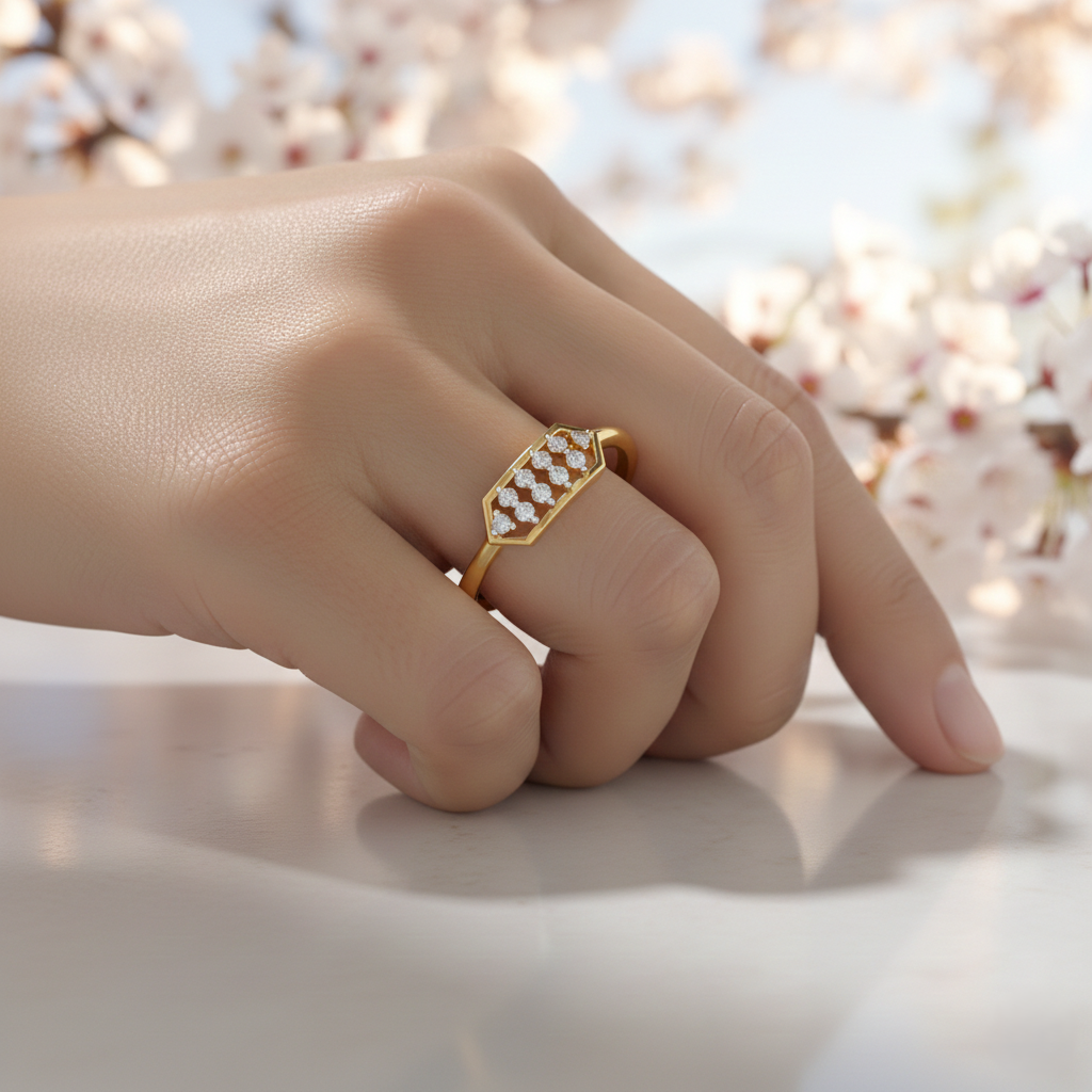 Regal Lattice Diamond Ring