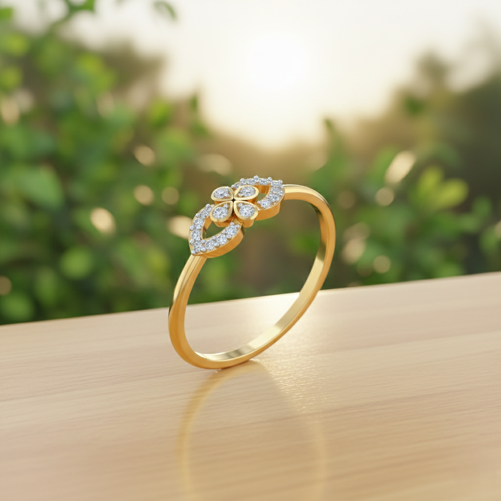 Lucky Clover Diamond Ring