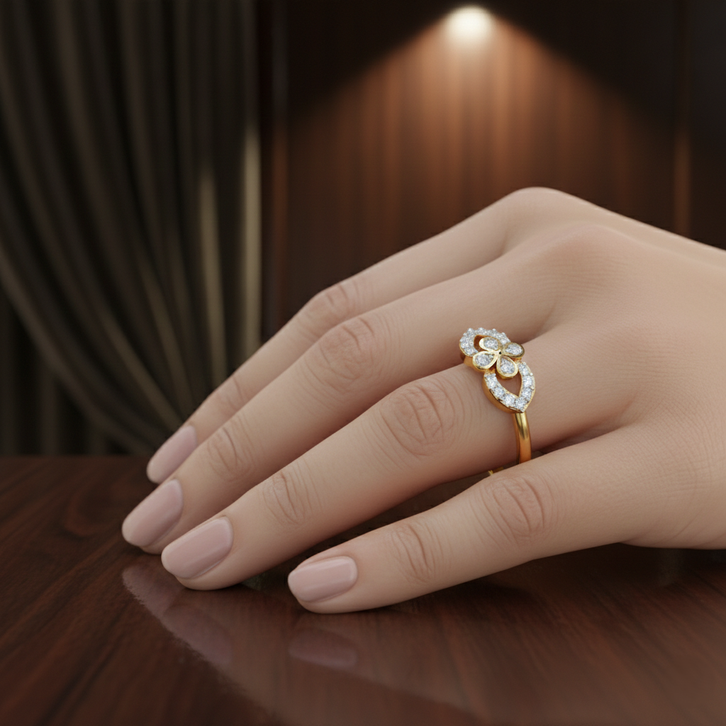 Lucky Clover Diamond Ring