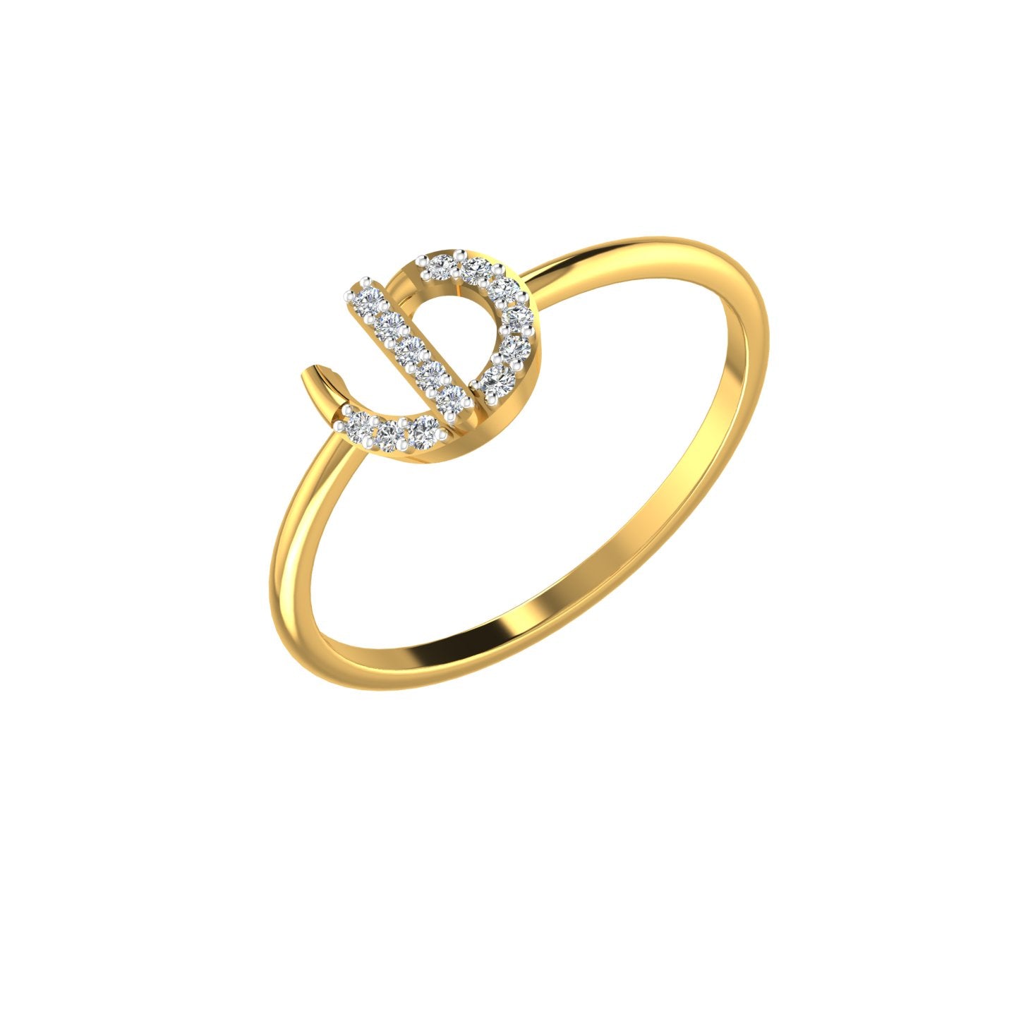 Celeste Monogram Diamond Ring