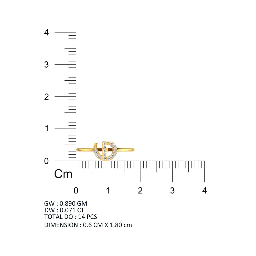 Celeste Monogram Diamond Ring