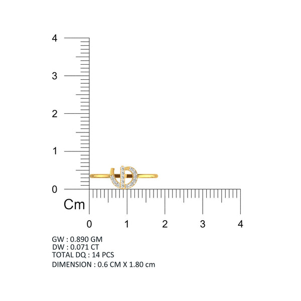Celeste Monogram Diamond Ring hover image