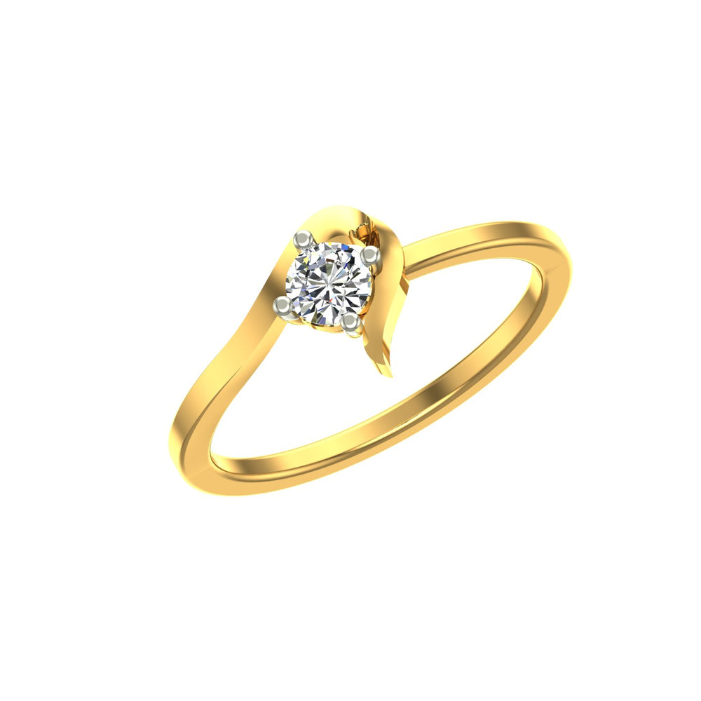 Moena Wave of Love Solitaire Ring