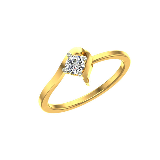 Moena Wave of Love Solitaire Ring