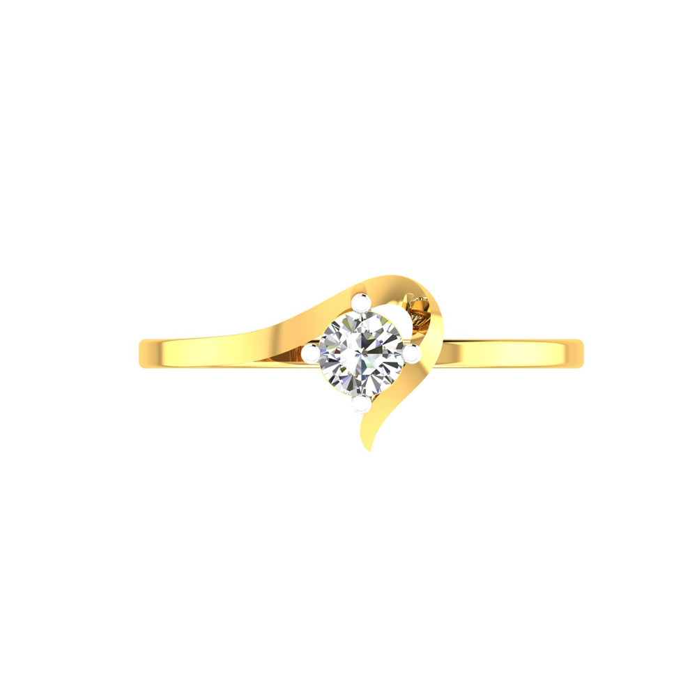 Moena Wave of Love Solitaire Ring