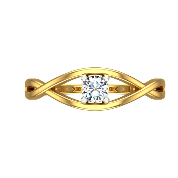 Interlocking Crossover Solitaire Ring hover image