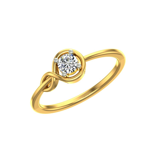 Knot Halo Solitaire Ring.