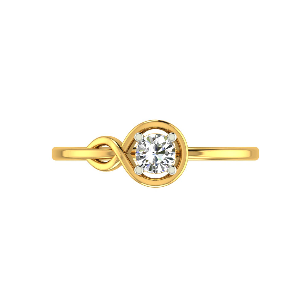Knot Halo Solitaire Ring.