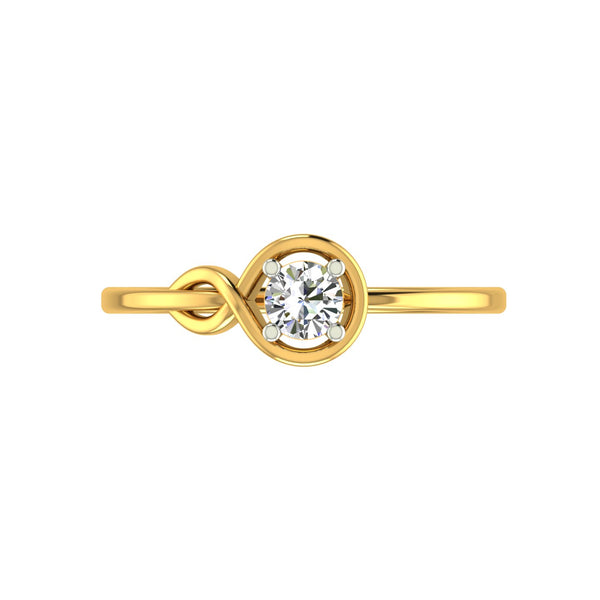 Knot Halo Solitaire Ring. hover image