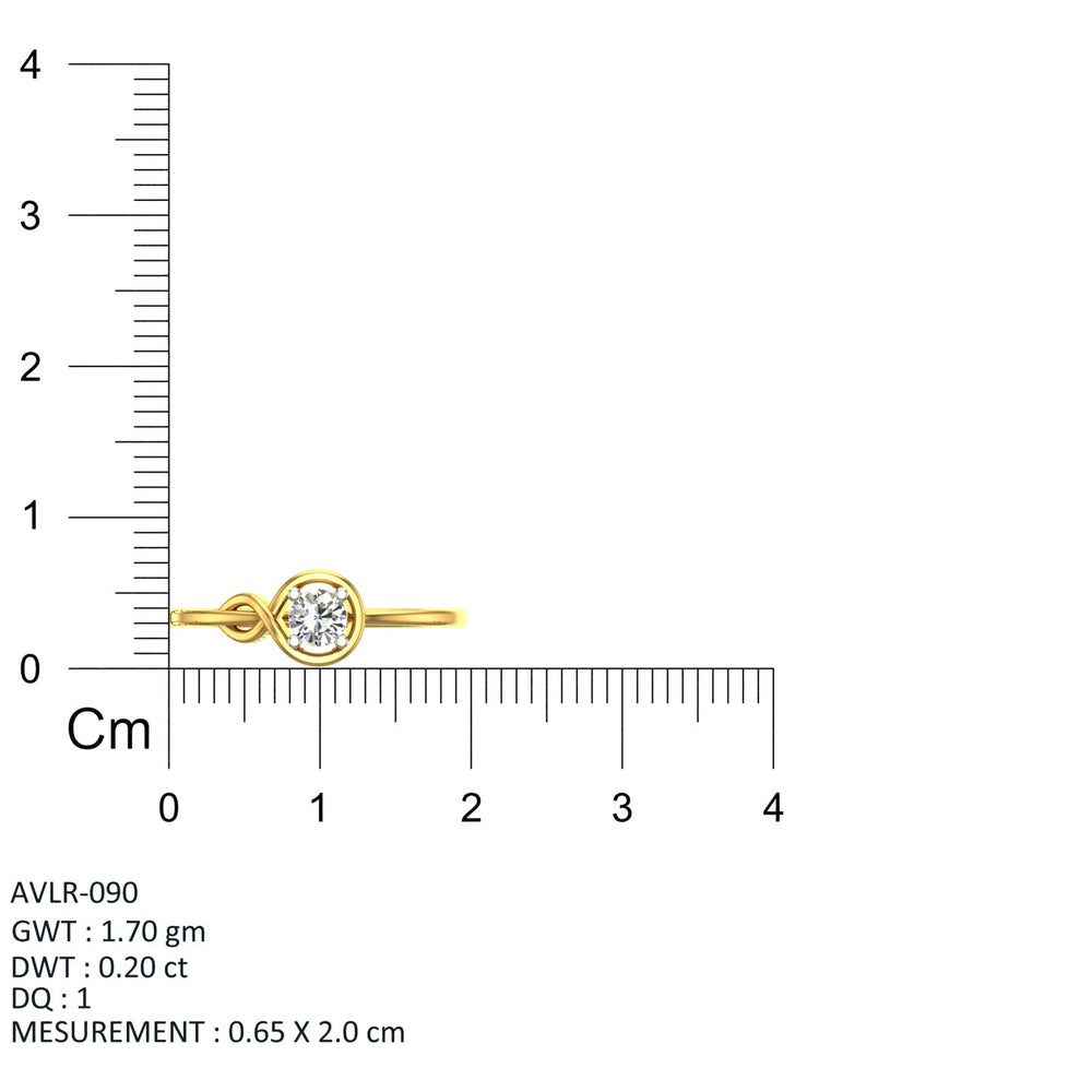 Knot Halo Solitaire Ring.
