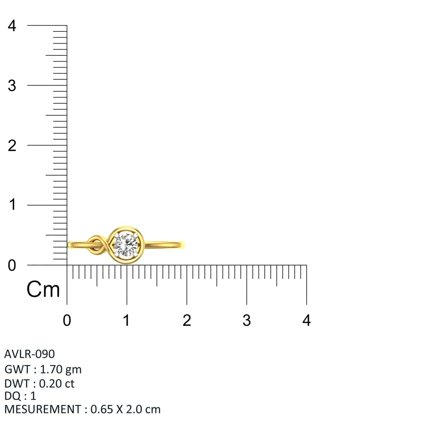 Knot Halo Solitaire Ring.