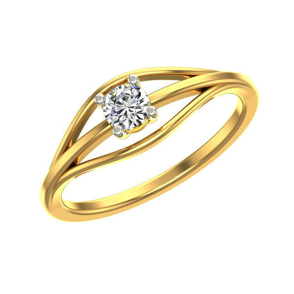 Triple Strand Split-Shank Solitaire Ring