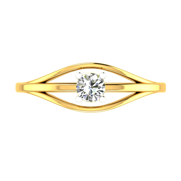 Triple Strand Split-Shank Solitaire Ring hover image