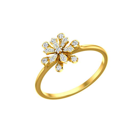 floral-inspired diamond cluster ring