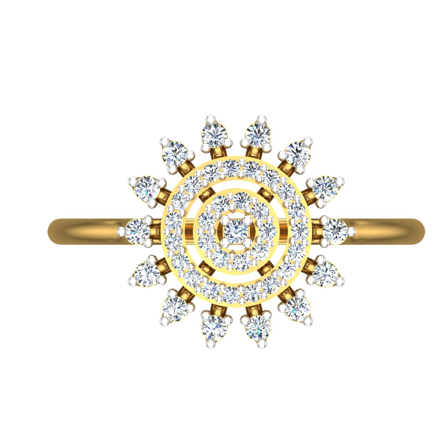 floral-inspired diamond cocktail ring