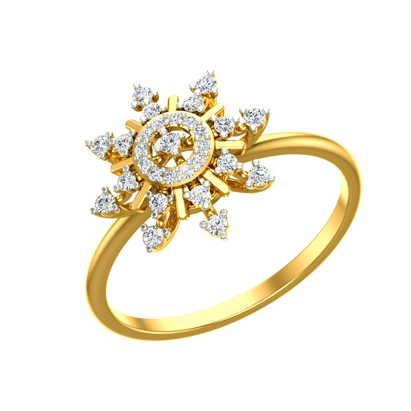 Spring Fling Flower Diamond Ring