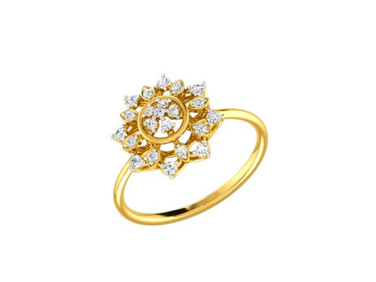 Blossom Design Diamond Ring