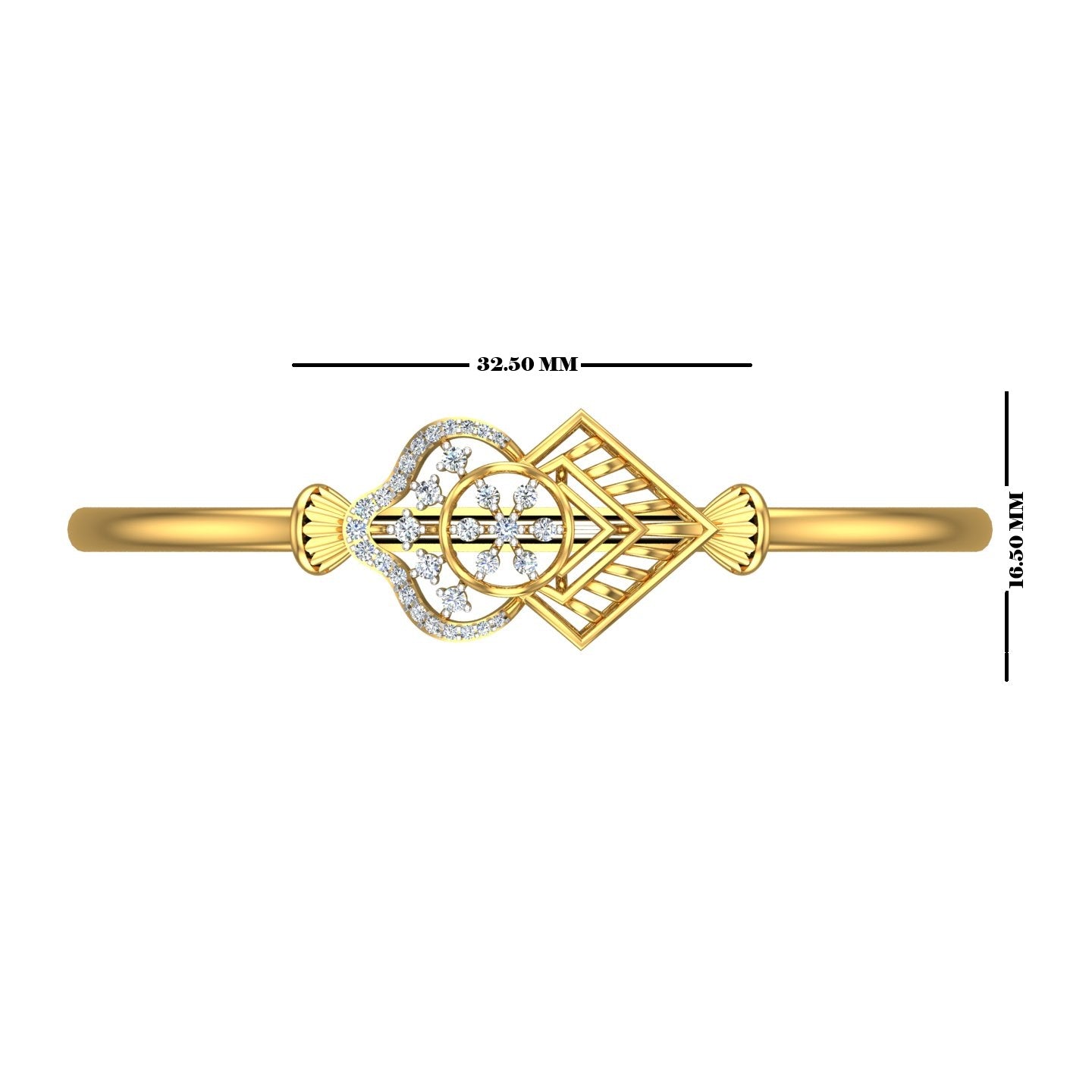 Floral Prism Diamond Kada
