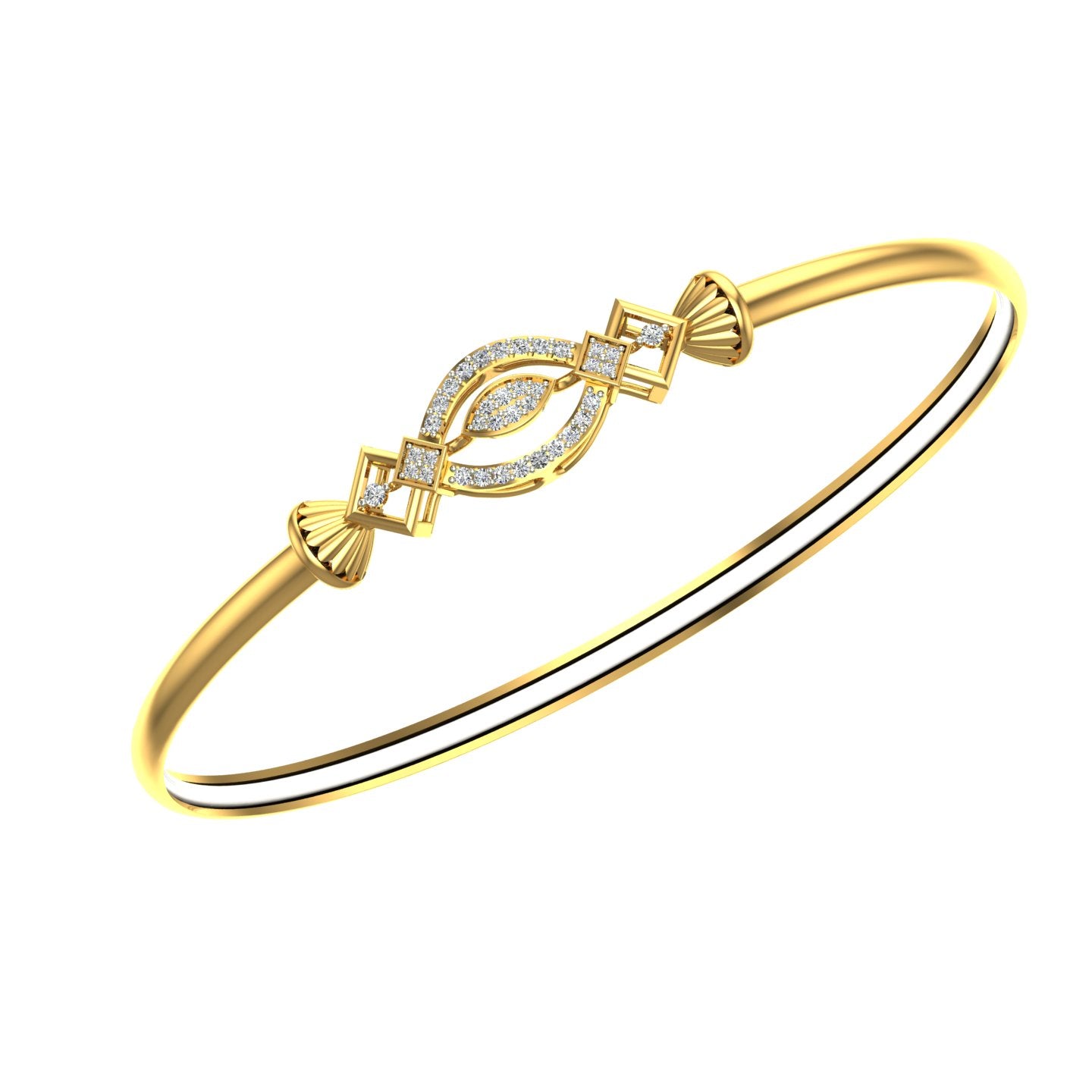 Elysian Leaf Diamond Open Kada