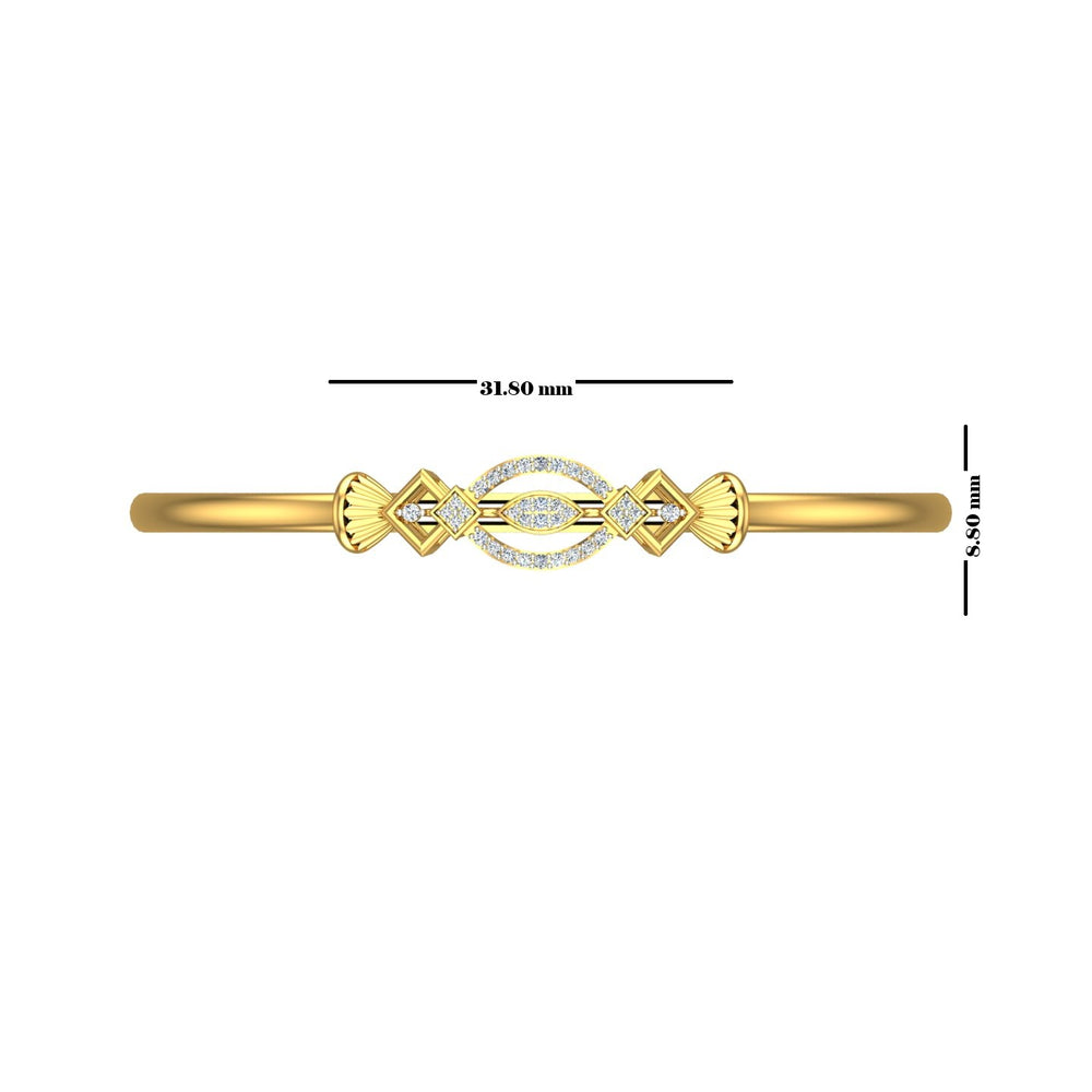Elysian Leaf Diamond Open Kada