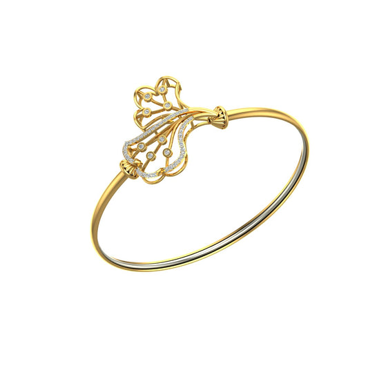 Royal Peacock Grace Diamond Open Kada
