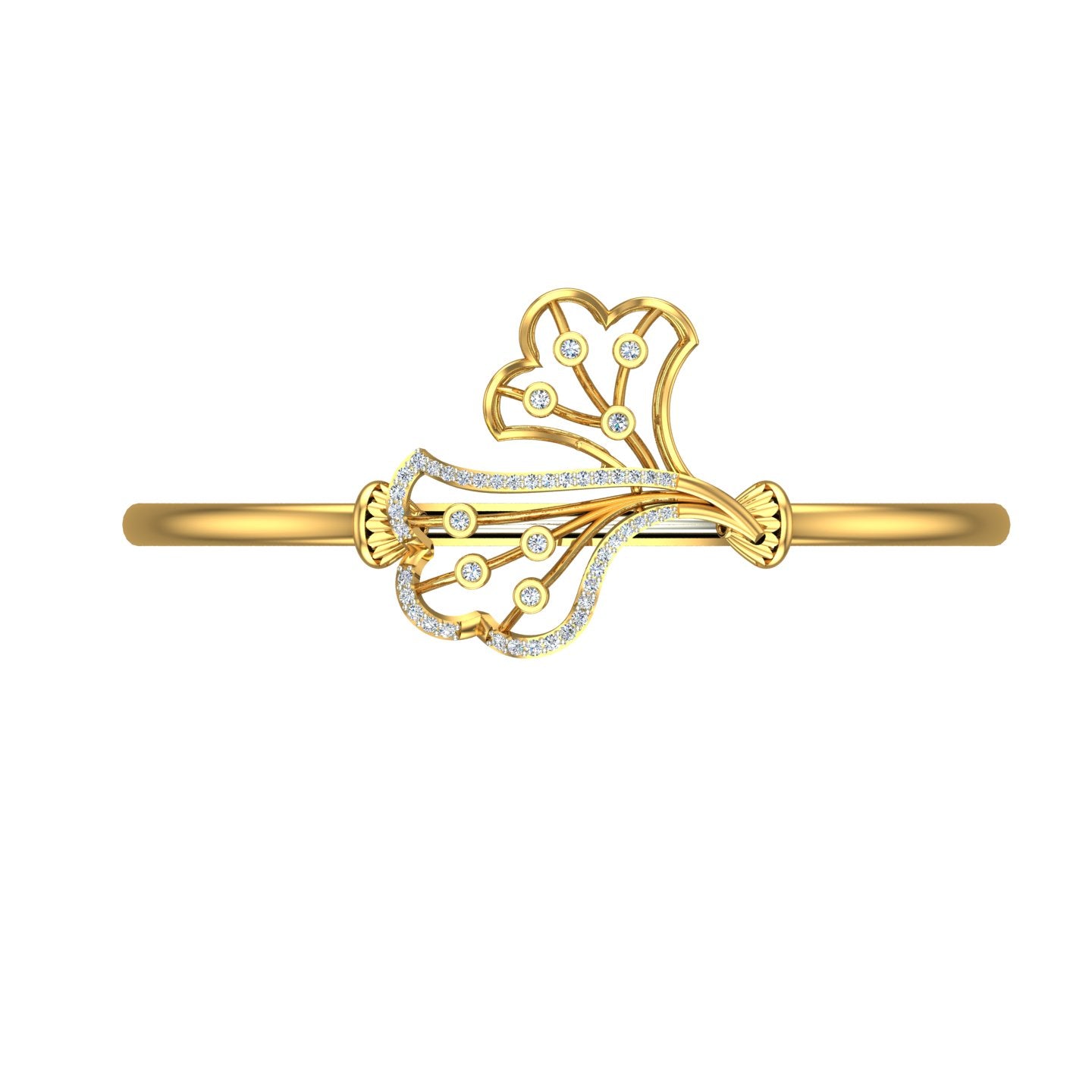 Royal Peacock Grace Diamond Open Kada