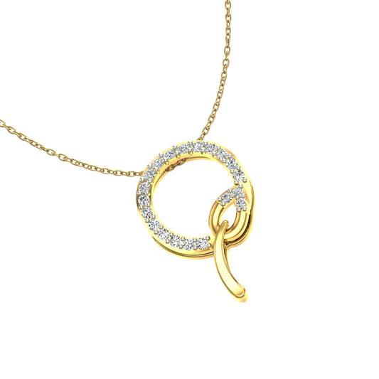 The Majestic "Q" Initial Diamond Pendant