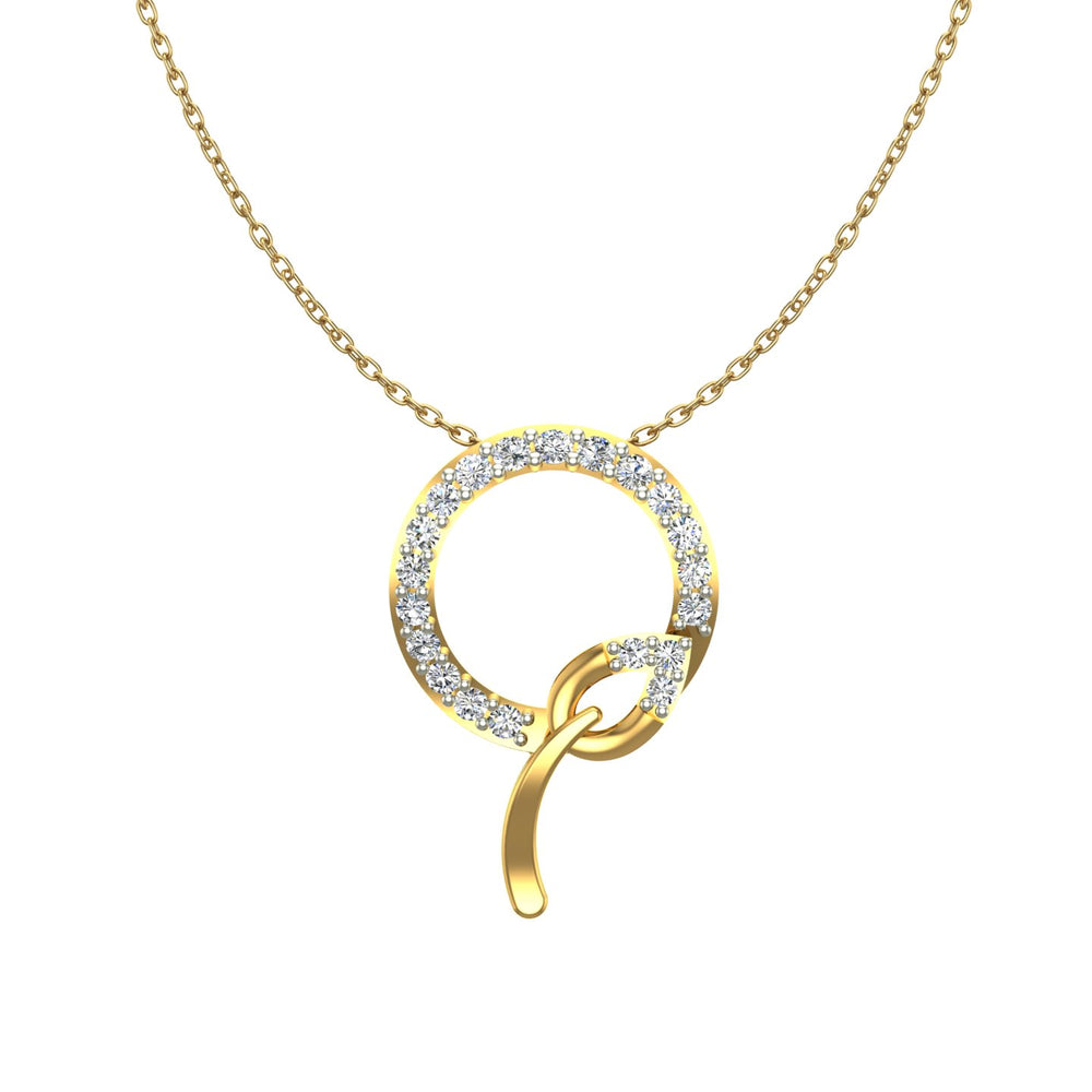 The Majestic "Q" Initial Diamond Pendant