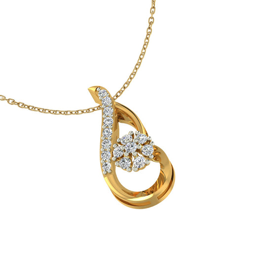 The Celestial Bloom Teardrop Pendant
