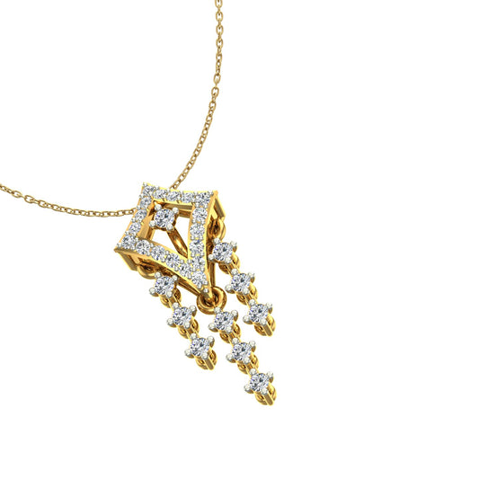 The Geometric Lattice Drop Pendant