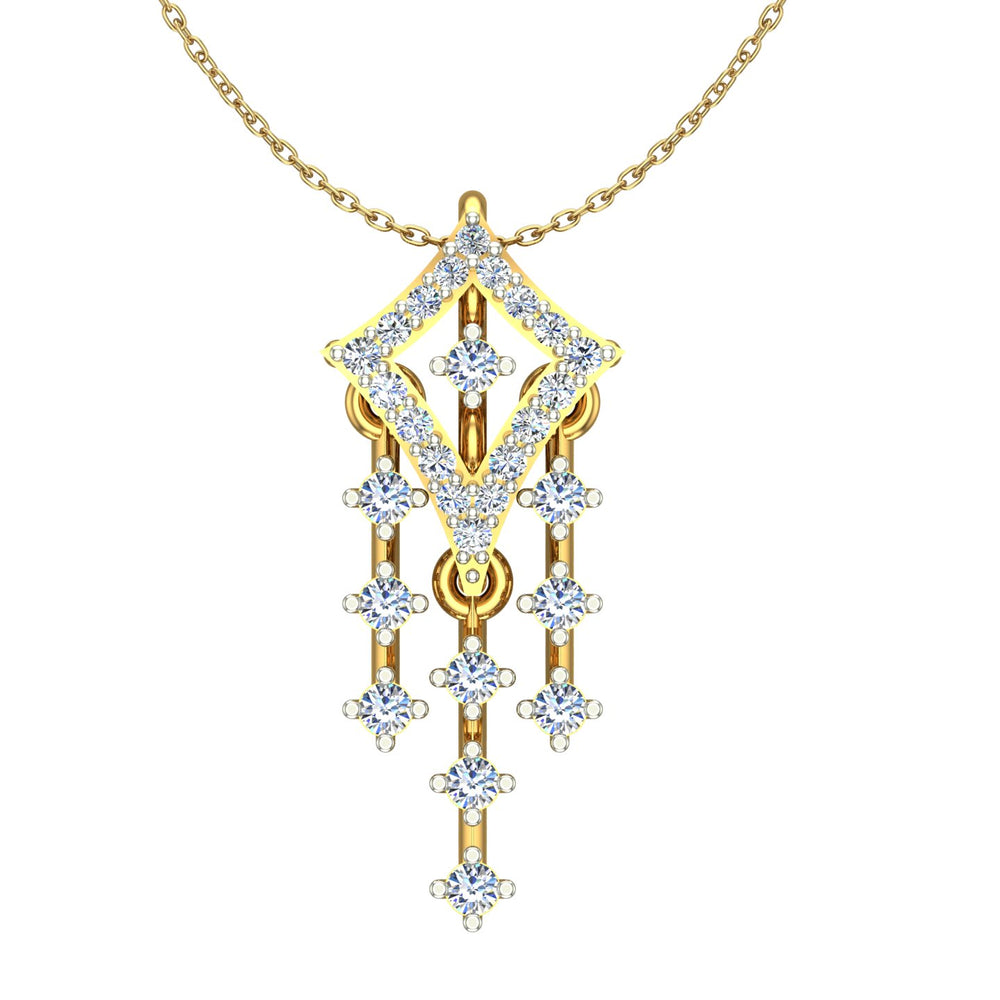The Geometric Lattice Drop Pendant