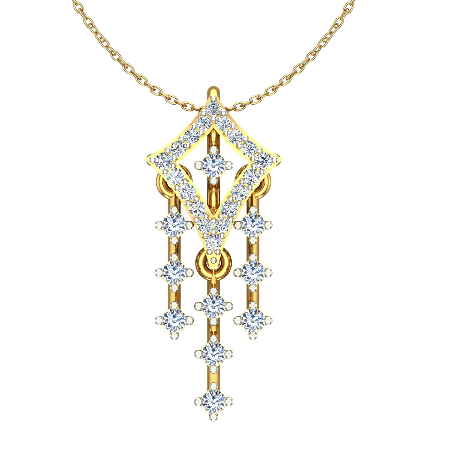 The Geometric Lattice Drop Pendant