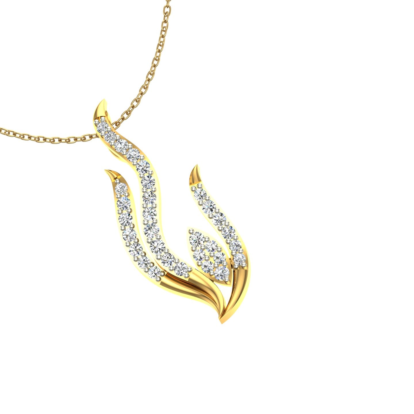The Celestial Flame Diamond Pendant