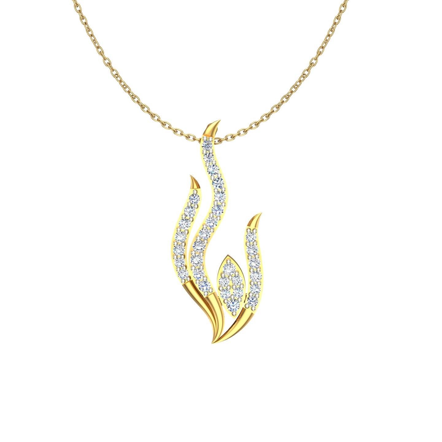 The Celestial Flame Diamond Pendant