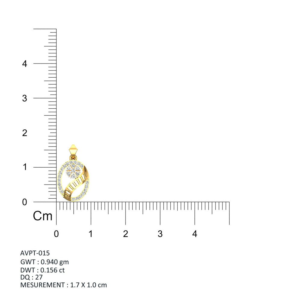 The Oval Lattice Blossom Pendant