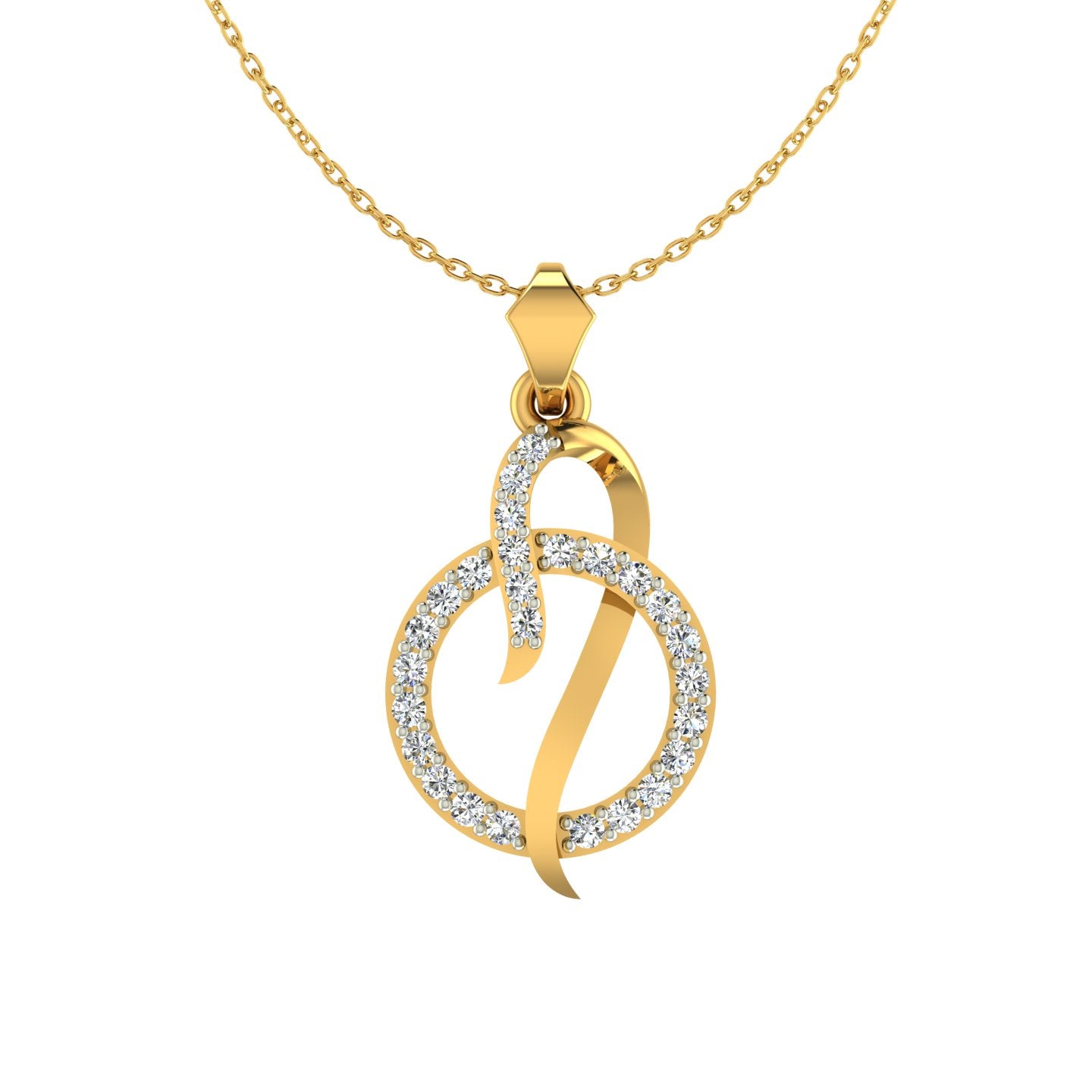 The Infinity Swirl Initial "S" Pendant