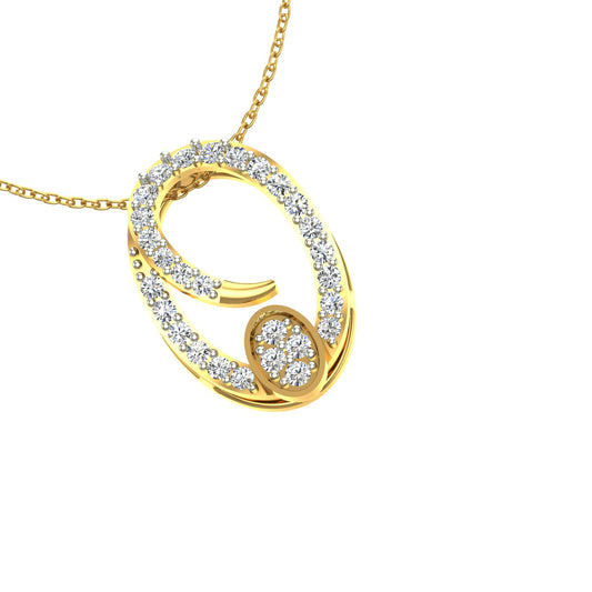 The Infinity Swirl Initial "Q" Pendant