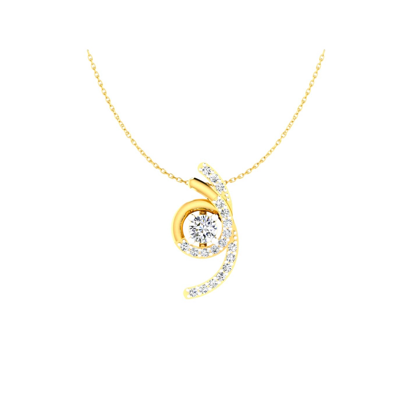 The Celestial Nebula Solitaire Pendant