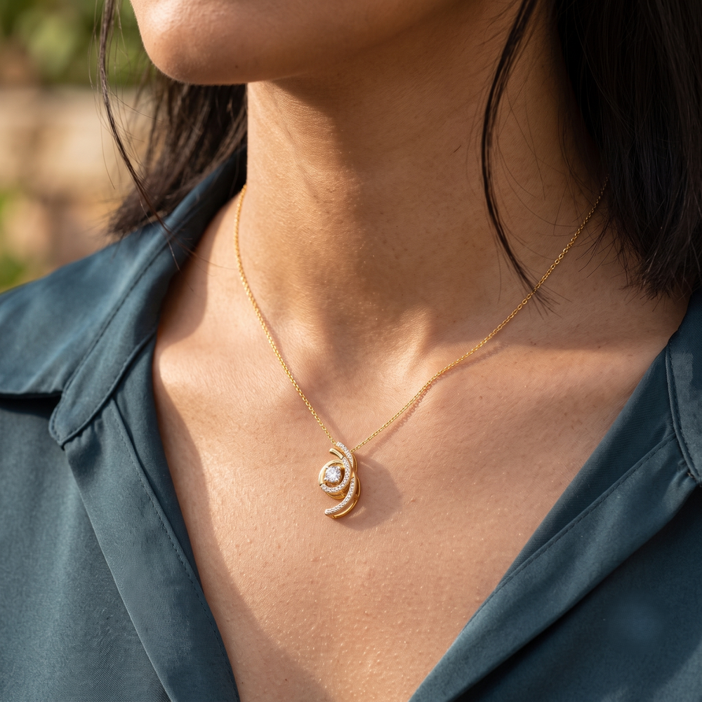 The Celestial Nebula Solitaire Pendant