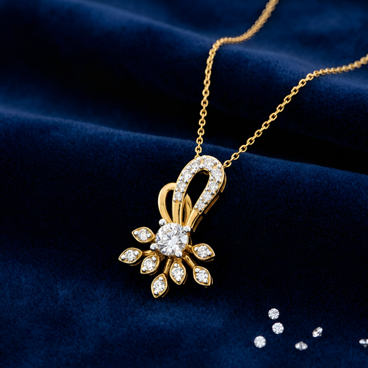 The Imperial Solitaire Floraburst Pendant