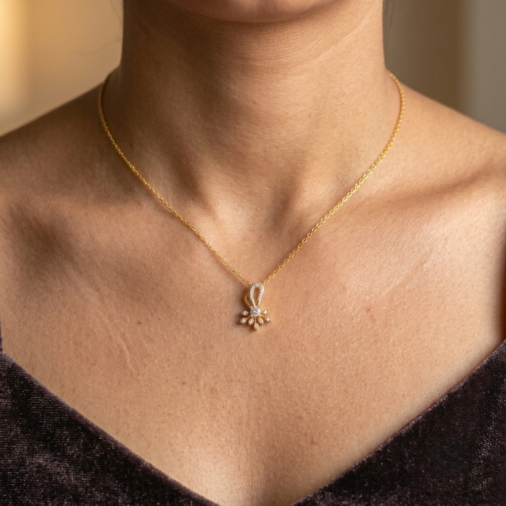 The Imperial Solitaire Floraburst Pendant